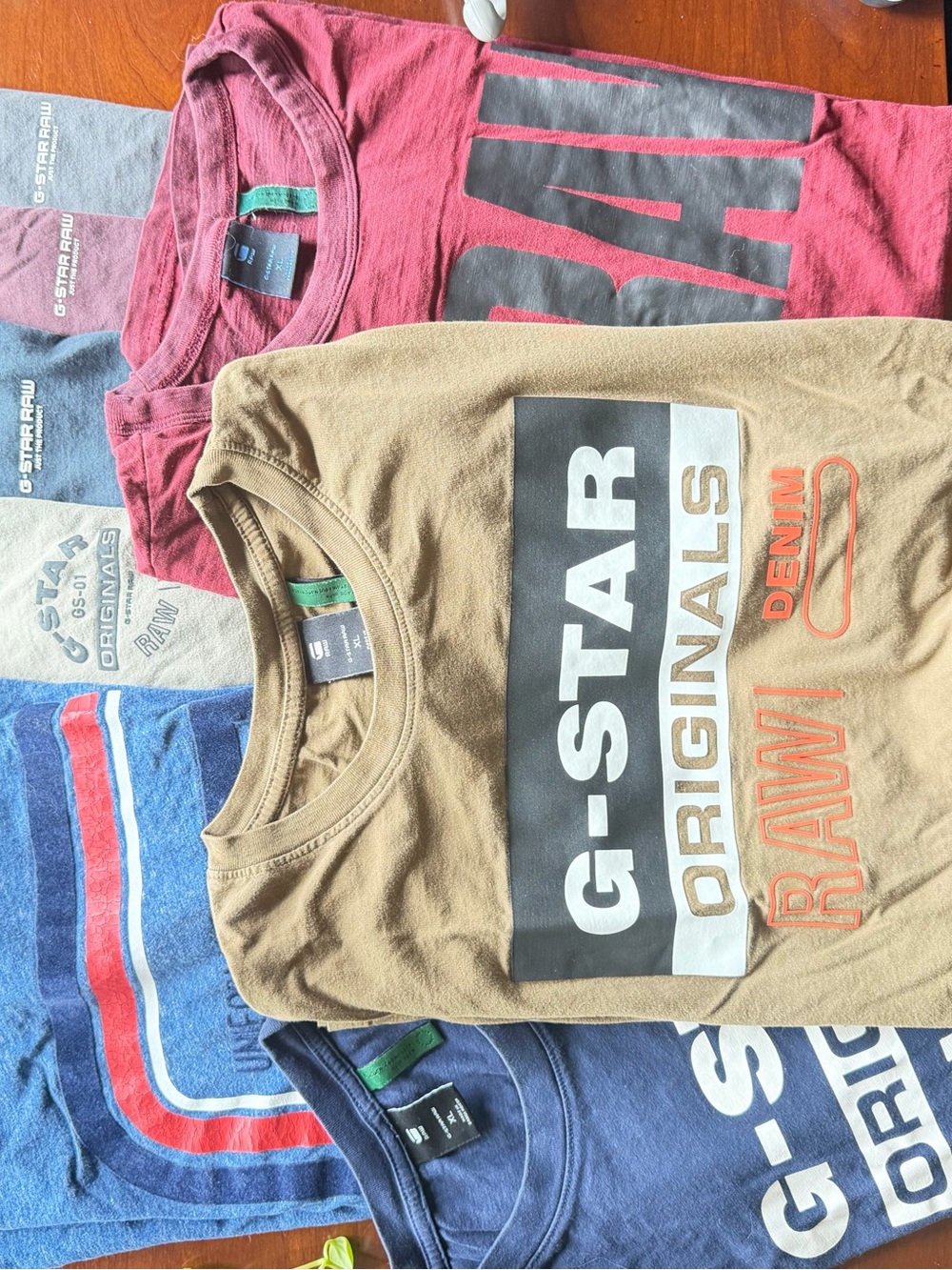 Bundle of 8 Mens G-Star Short Sleeve Tees - size XL like-new and gently used